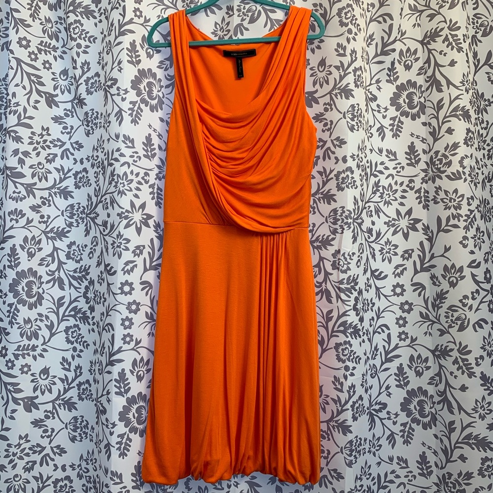 Orange Draped Dress